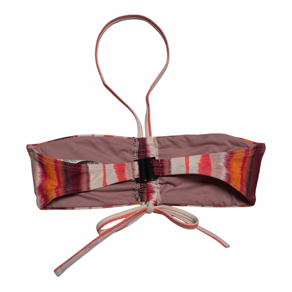 Topshop Size4 Striped Pink and Red Bandeau Bikini Top - Picture 3 of 4